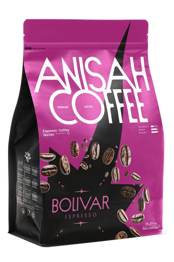 Anisah Coffee Bolivar Espresso Koyu Kavrulmuş Çekirdek 1000 Gram - Image 1
