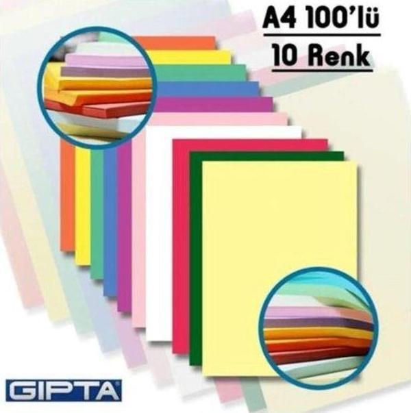 Gıpta A4 RnklFotkpKağıt 100lü 10Rnk - Image 1
