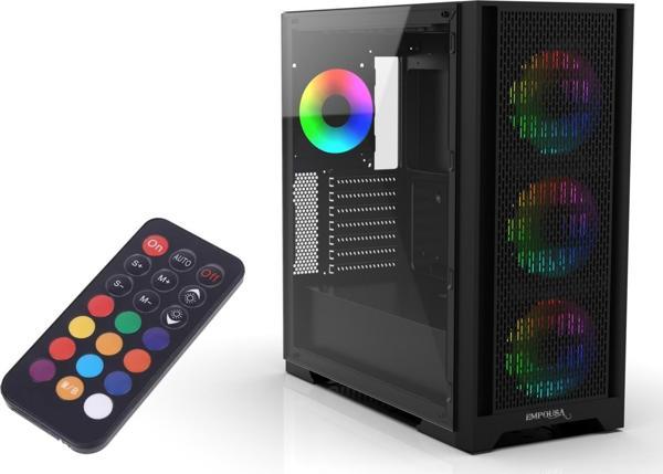 Emg-17Xb 4X1200Mm Kumandalı Argb Fan Gaming Computer Case Boş Bilgisayar Kasası - Image 1