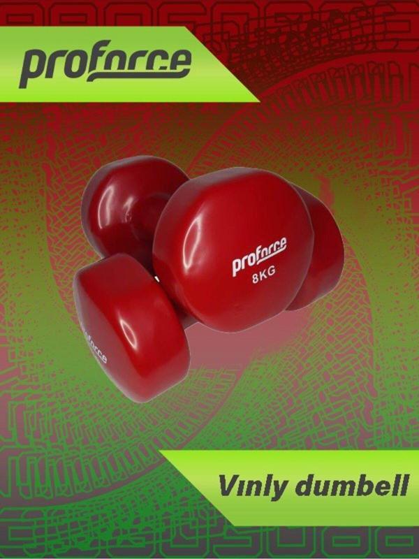 Proforce Vdb Dışı Vinil Kaplı Içi Çelik Döküm Ağırlık Dambıl 8 Kg -tek Adet VDB8 - Image 1