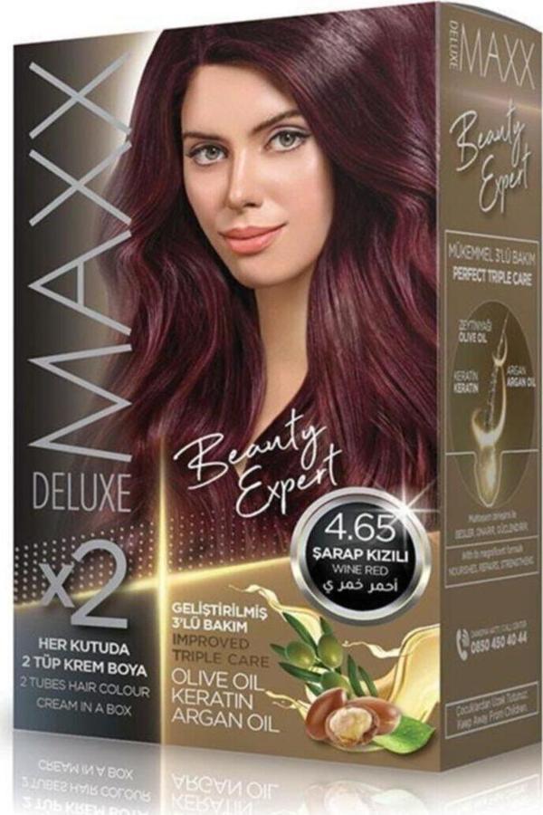 MAXX DELUXE Maxx Beauty Expert 4.65 Şarap Kızılı Set Boya - Image 1