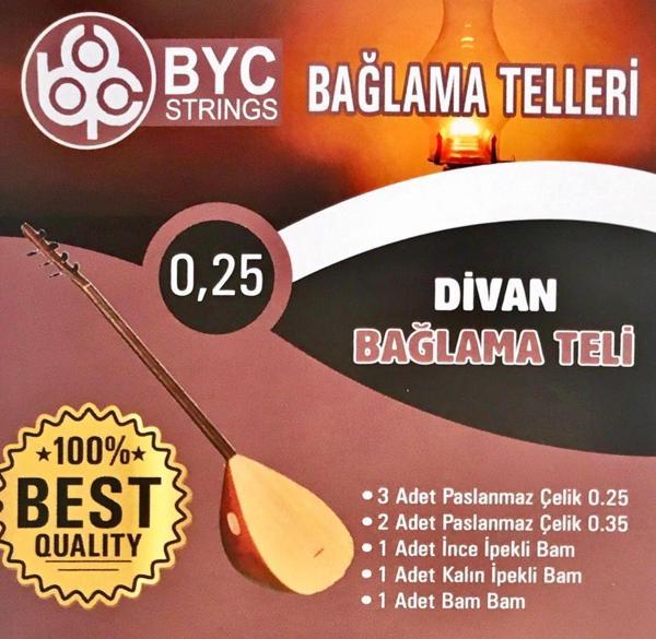LongMoon BYC25 025 Divan Saz Teli Seti (bam bam teli vardır ) - Image 1