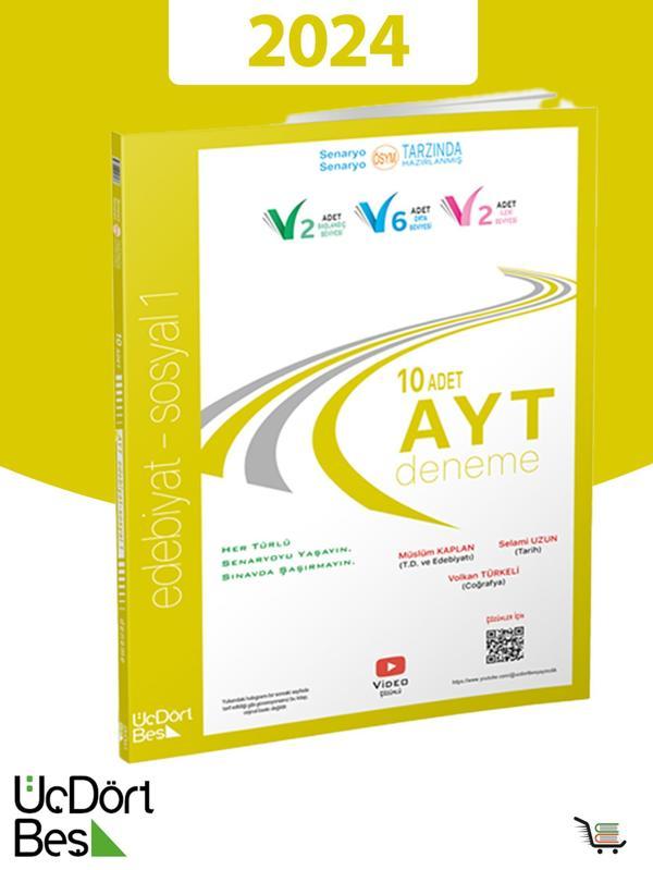 345-ayt Matematik 8 Li Deneme 2025 Dokunmatik Kalem - Üç Dört Beş Yayınları - Image 1