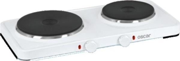Oscar Hp-2550 Pleyt Çiftli Elektrikli Ocak (Beyaz) - Image 1