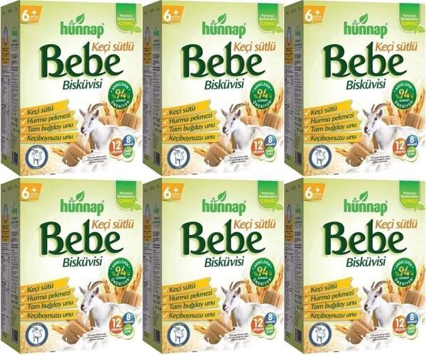 Hünnap Keçi Sütlü 6+ Ay Bebe Bisküvisi 6 x 400 gr - Image 1