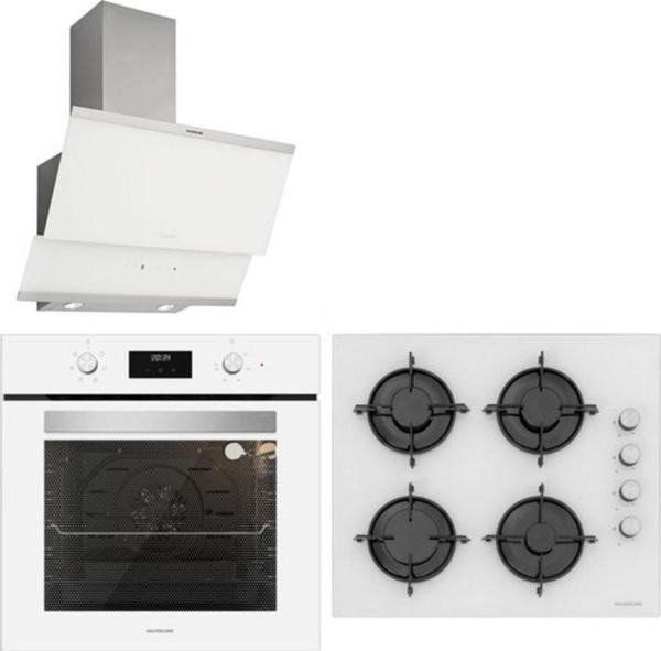 Silverline Beyaz Cam Ankastre Set Bo6502W01 - Cs5349W01 - 3420 - Image 1