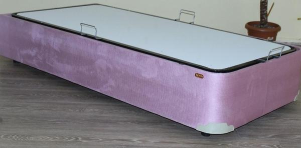 Baza 17502 Tay Tüy Pembe Silinir Kumaş Model Metal Çelik Fırın Boya 90*190 cm El Yapım - Image 1