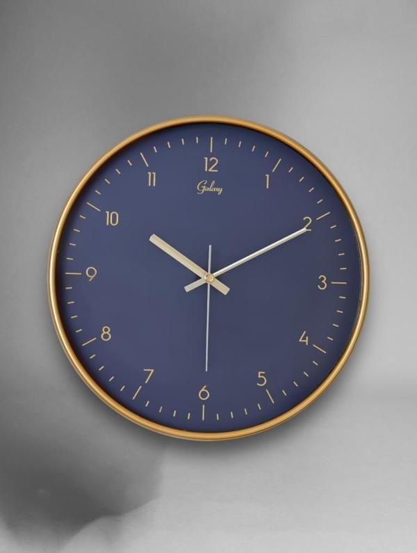 Galaxy D-218-A Siyah Kadran 30 CM Sessiz Akar Duvar Saati Gold - Image 1