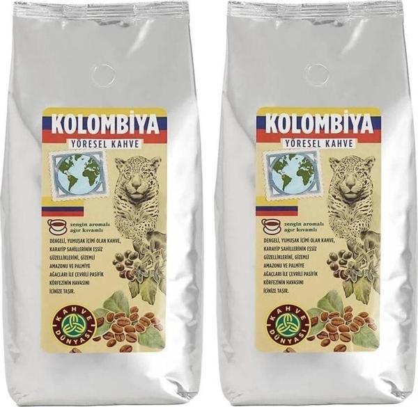 Kahve Dünyası Yöresel Kolombiya Çekirdek Filtre Kahve 2x1000gr - Image 1
