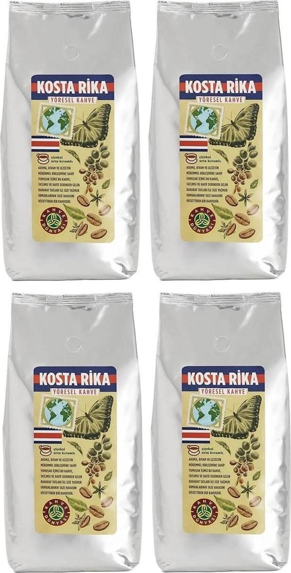 Kahve Dünyası Yöresel Kosta Rika Çekirdek Filtre Kahve 4x1000gr - Image 1