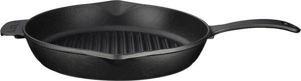 Aşçıbaşı Ticaret Lava Yuvarlak Izgara Döküm Tava Metal Saplı Özel Tasarım 28 cm - Image 1