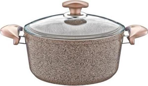 Oms Collection 24X12 cm Granit Derin Tencere Kahverengi - Image 1