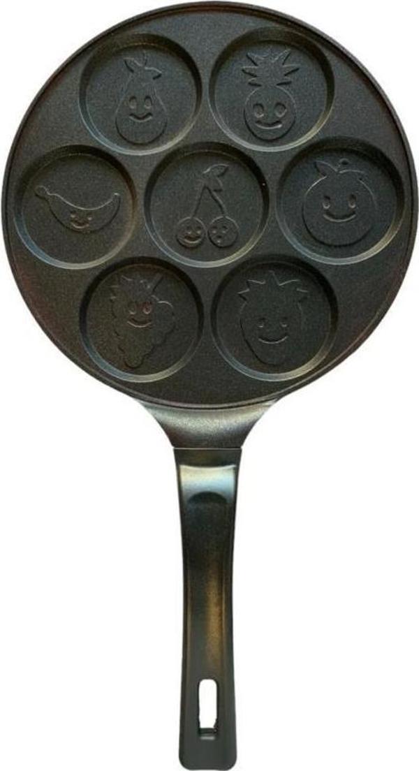 Digithome Meyveler Desenli Döküm Granit Pankek Tavası Siyah 26 cm- MSL.PANKEK C1-1-89 - Image 1