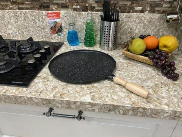 Cansuyu Siyah Kale Döküm Gözleme Ve Krep Tavası 35 cm - Image 1