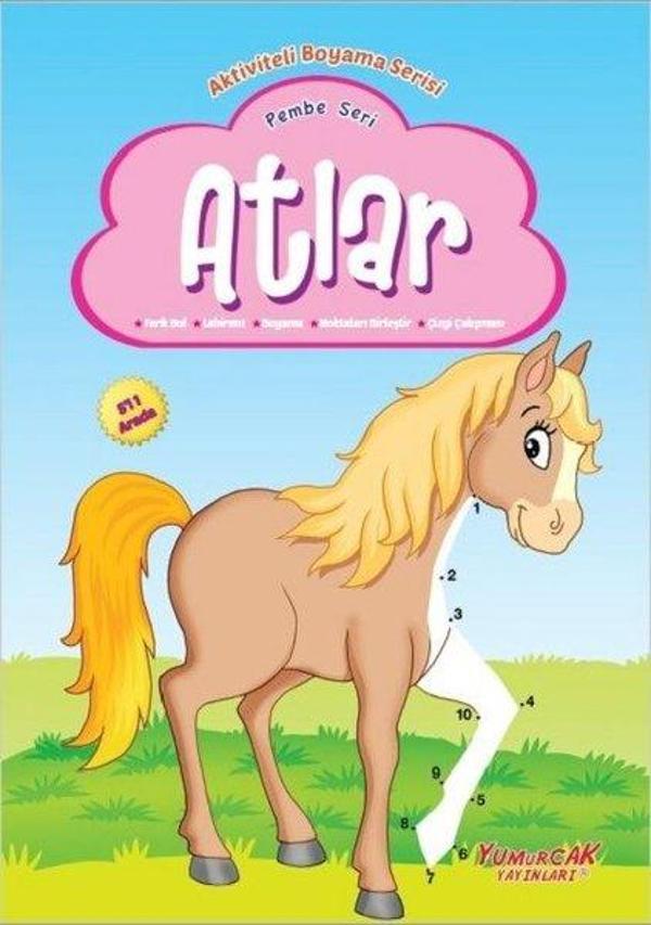 Atlar Pembe Seri-Aktiviteli Boyama Serisi - Yumurcak Yayınları - Image 1