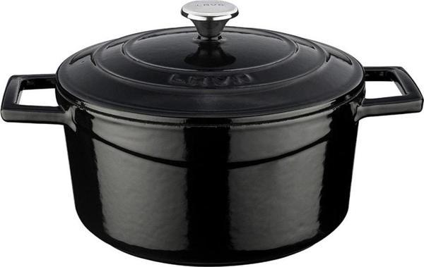 Lava Döküm Yuvarlak Tencere. Folk Çap(Ø) 22 Cm - Siyah - Image 1