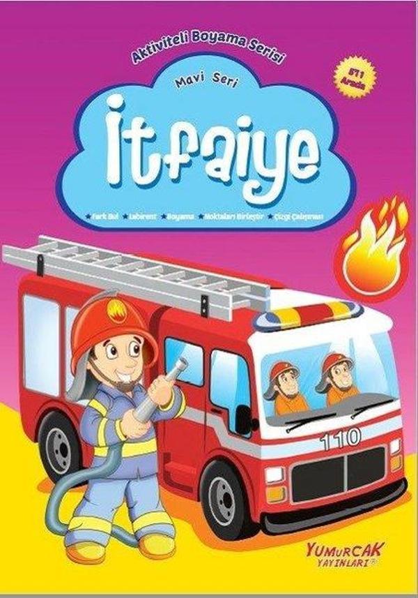 İtfaiye Mavi Seri-Aktiviteli Boyama Serisi - Yumurcak Yayınları - Image 1