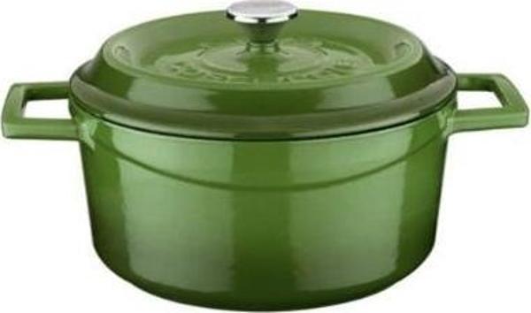 Lava Trendy Yuvarlak 28 cm Demir Döküm Derin Tencere Yeşil - Image 1