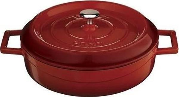Lava Trendy 24 cm Demir Döküm Yayvan Tencere Kırmızı - Image 1