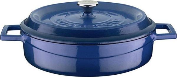 Aşçıbaşı Ticaret Lava Döküm Tencere Çok Amaçlı Mavi Özel Seri Zarif 24 cm Karnıyarık Tenceresi - Image 1