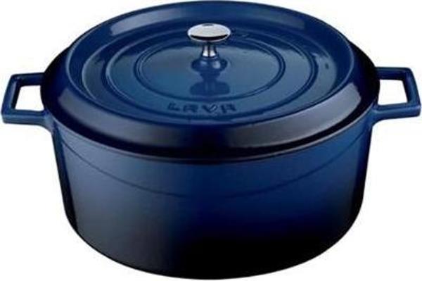 Lava Trendy Yuvarlak 20 cm Demir Döküm Derin Tencere Mavi - Image 1