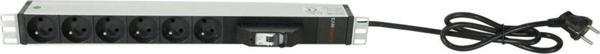 19” 1U 6xFRANSIZ 16A DEVRE KESİCİ FRANSIZ FİŞ GÜÇ DAĞITIM BİRİMİ (PDU) 1M - Image 1