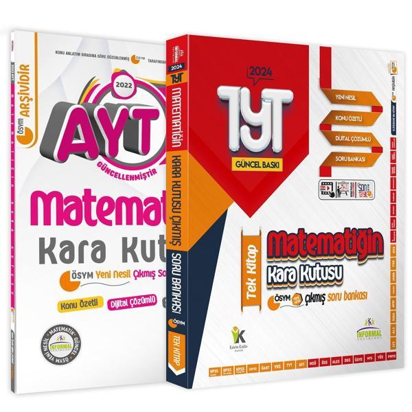 YKS-TYT Matematik TEK Kitap ve AYT Matematiğin Kara Kutusu 2li D. Çözümlü Çıkmış Soru Bankası Set - İnformal Yayınları - Image 1