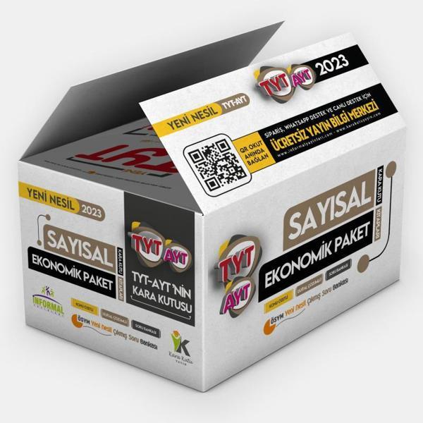 YKS-TYT-AYTnin Kara Kutusu SAYISAL EKONOMİK PAKET SET Konu Özetli Dijital Çözümlü Soru Bankası - İnformal Yayınları - Image 1