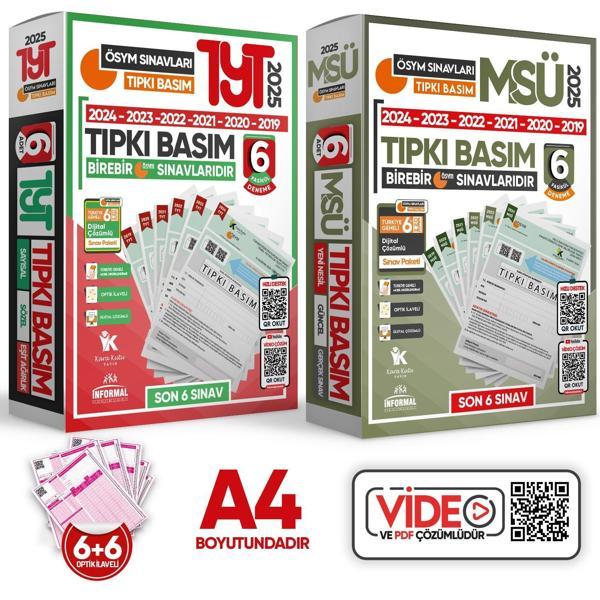 2025 YKS-TYT-MSÜ ÖSYM Çıkmış Soru Tıpkı Basım 12li (6+6) Deneme Paketi Video Çözümlü Türkiye Geneli - İnformal Yayınları - Image 1