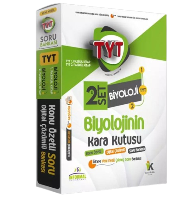 YKS TYT BİYOLOJİNİN Kara Kutusu 2li SET Konu Özetli Dijital Çözümlü ÖSYM Soru BANKASI PAKET SET - İnformal Yayınları - Image 1