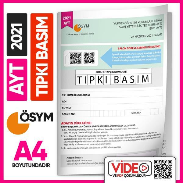 2021 YKS-AYT (SAY-TM) ÖSYM Tıpkı Basım Çıkmış Soru Deneme Kitapçığı (Video Çözümlü Türkiye Geneli) - İnformal Yayınları - Image 1