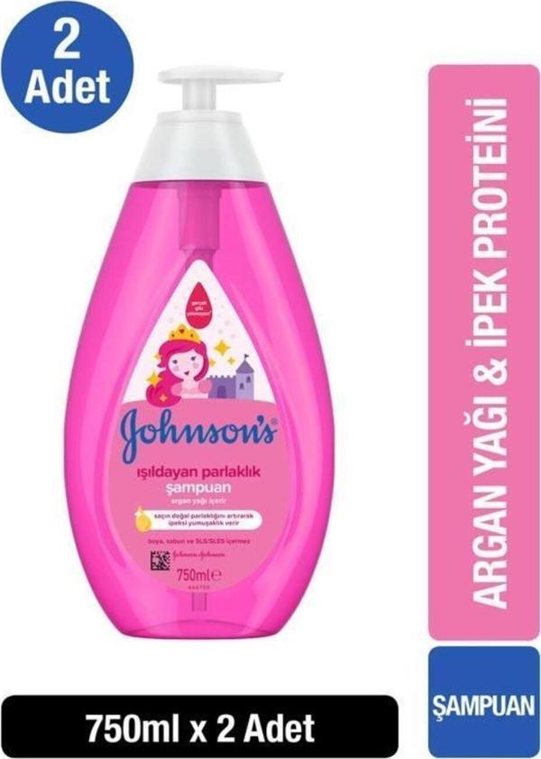 Johnson's Işıldayan Parlaklık Bebek Şampuanı 750 ml X 2 Adet - Image 1