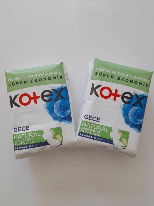 Kotex Hij. Ped Natural Gece 14'lü X 2 Adet - Image 1