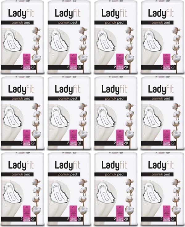 Lady Fit Ladyfit Pamuk Ped Uzun 12 Li Set (12 Paketx20) - Image 1
