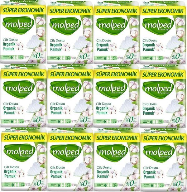 Molped Pure&soft Hijyenik Ped Süper Ekonomik Normal 24'lü 12 Adet - Image 1