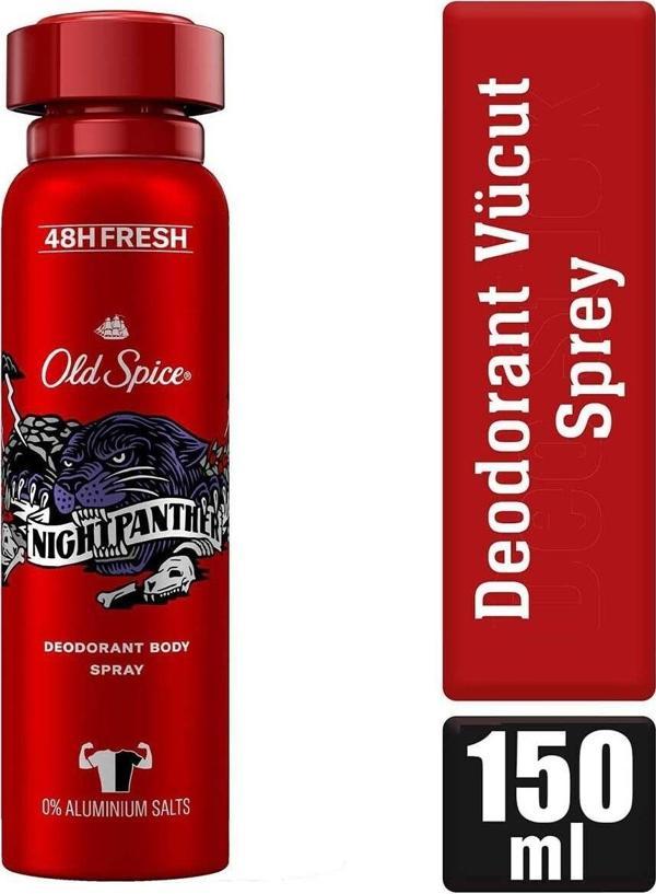 Old Spice Night Panther Erkekler Için Sprey Vücut Deodorantı 150 ml - Image 1