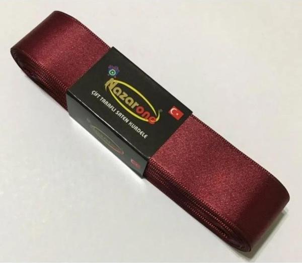 Nazarone Saten Kurdele 3CM/10METRE BORDO - Image 1