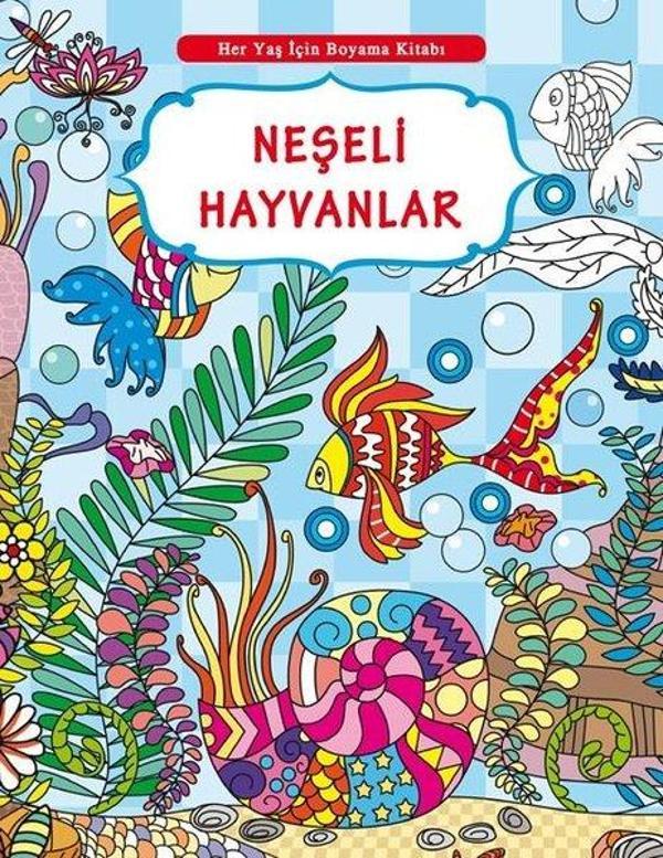 Neşeli Hayvanlar-Her Yaş İçin Boyama Kitabı - Yumurcak Yayınları - Image 1