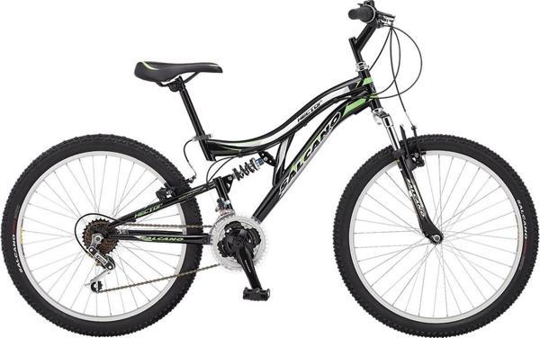 Salcano Hector 24" Jant 21 Vites Dağ Bisiklet Siyah - Kırmızı - Image 1