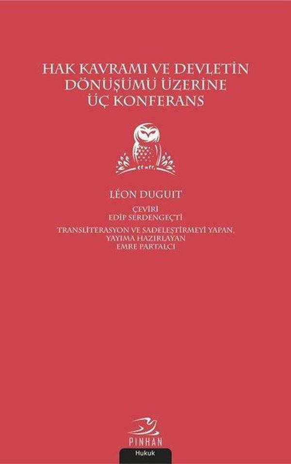 Hak Kavramı Devletin Dönüşümü Üzerine Üç Konferans - Pinhan Yayıncılık - Image 1