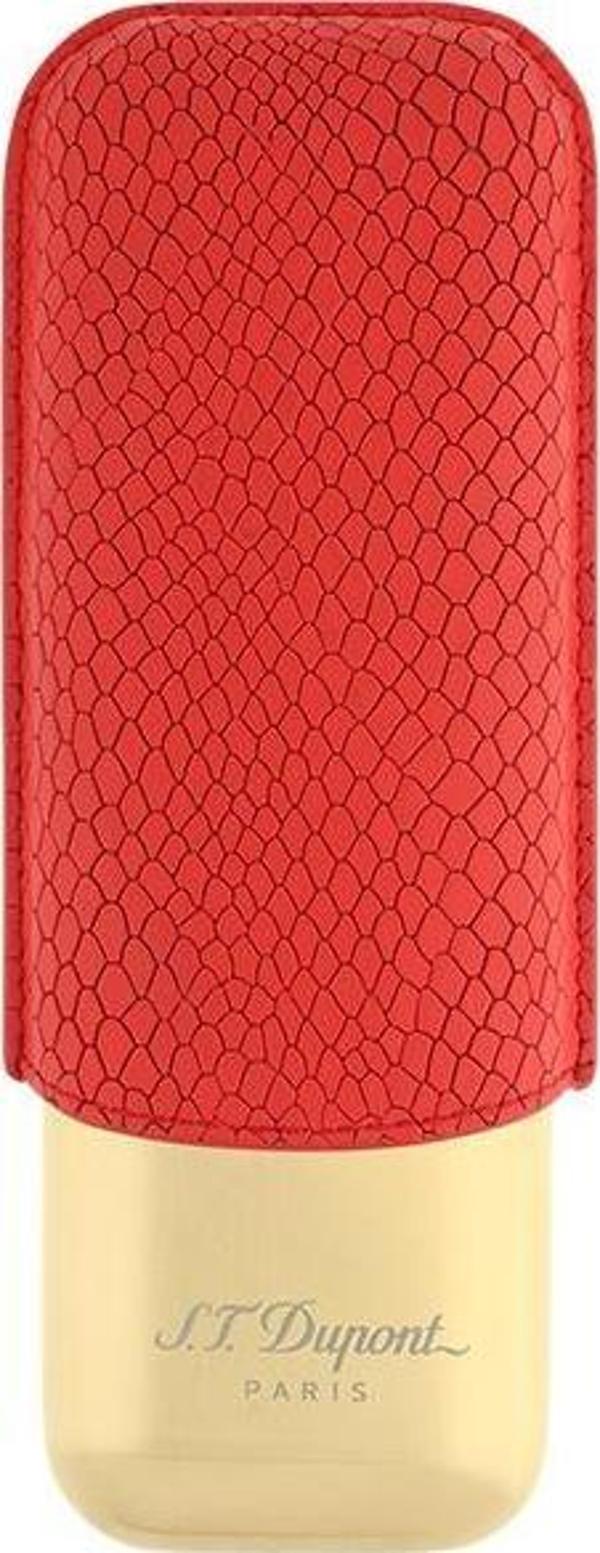 S.T. Dupont Gold - Kırmızı İkili Deri Puro Kılıfı 183271 - Image 1