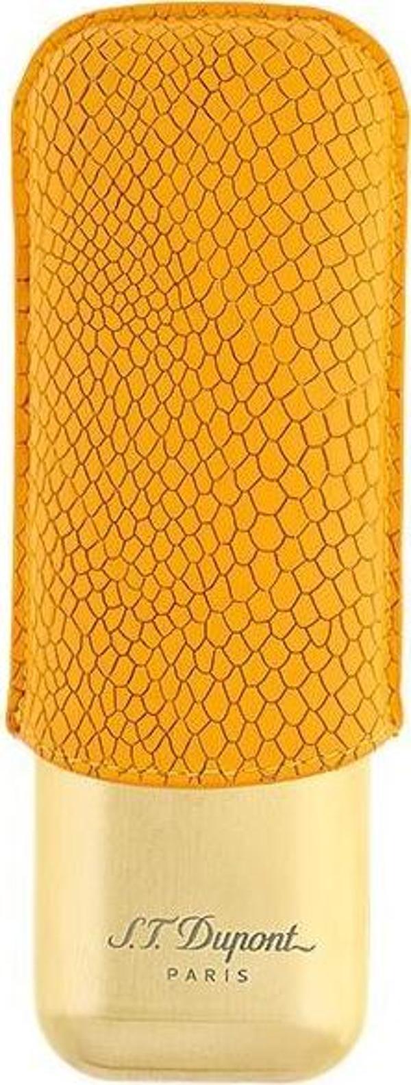 S.T. Dupont Gold - Turuncu İkili Deri Puro Kılıfı 183273 - Image 1