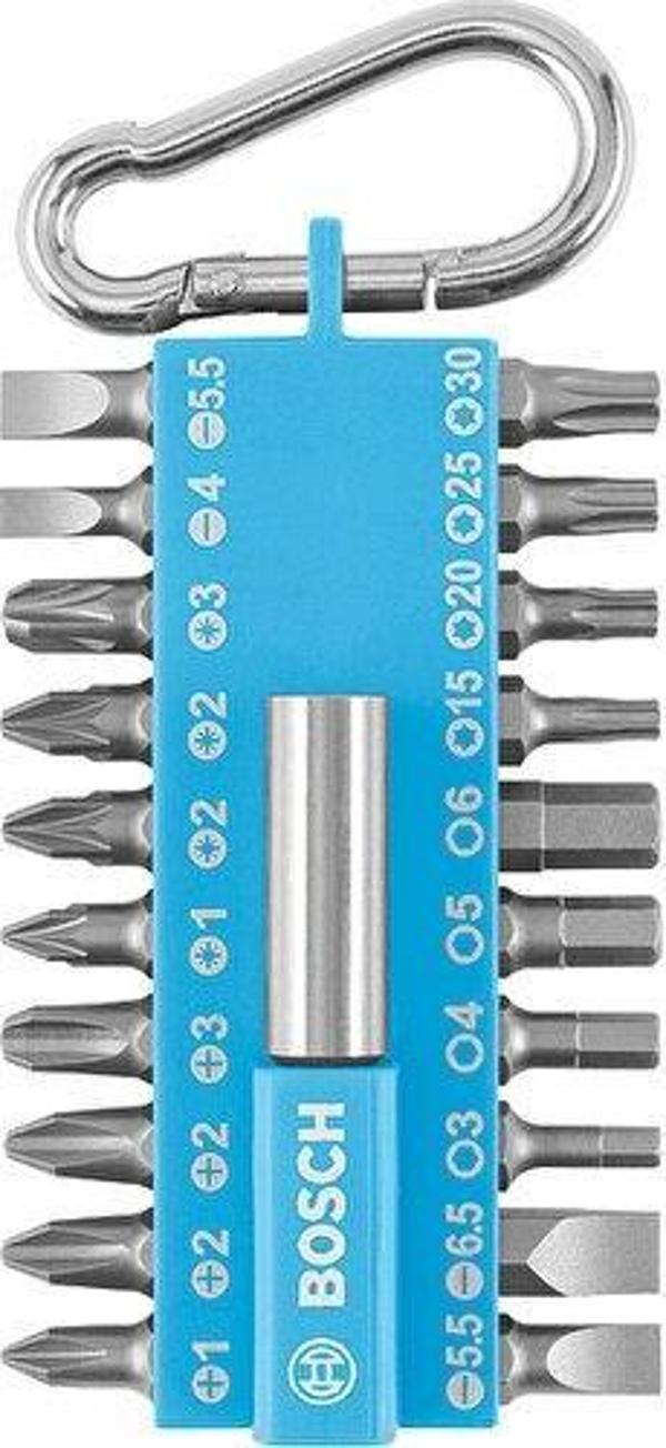 Bosch 21'li Vidalama Ucu Seti Yaylı Kancalı Mavi - Image 1