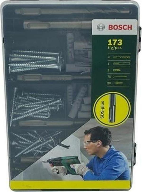 Bosch Dıy 173 Parça Dübel Vida Sds-Plus Matkap Uçlu Sabitleme Seti - Image 1