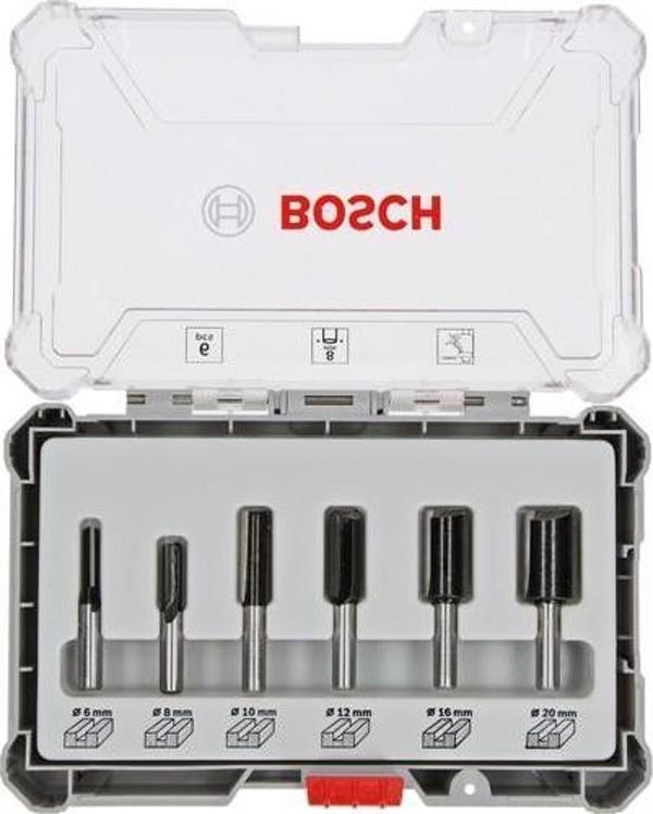 Bosch Karışık Freze Ucu Seti Şaftlı Profesyonel 6'lı 8 mm - Image 1