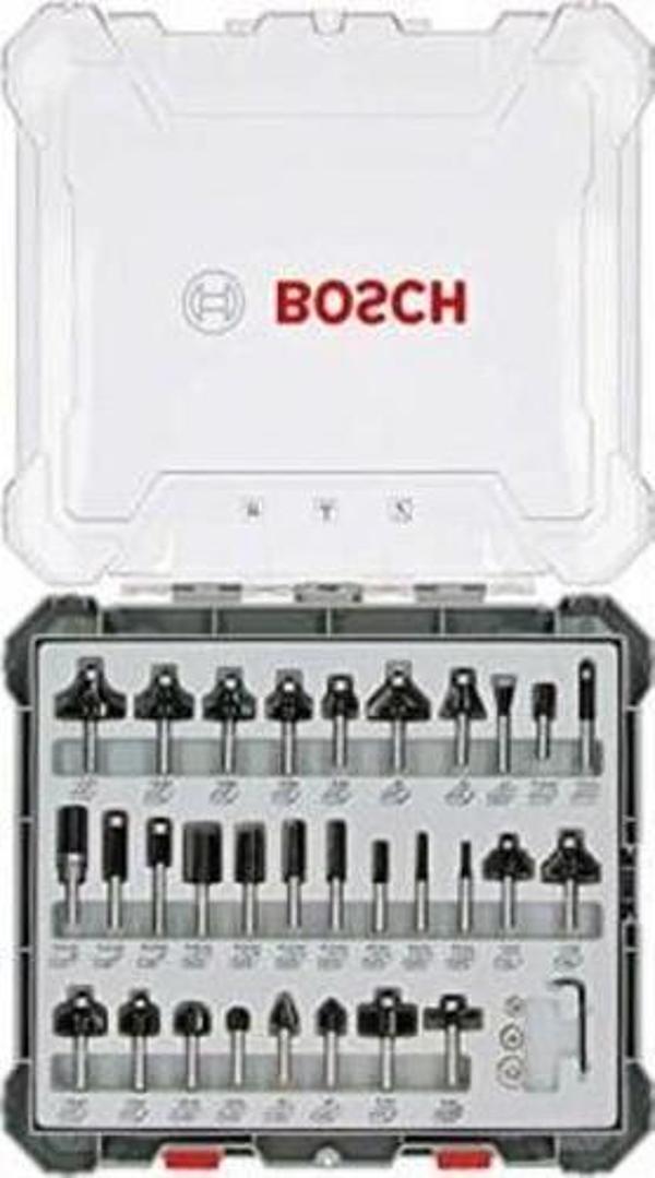Bosch Profesyonel Karışık Freze Ucu Seti Şaftlı 8 mm 30'lu - Image 1