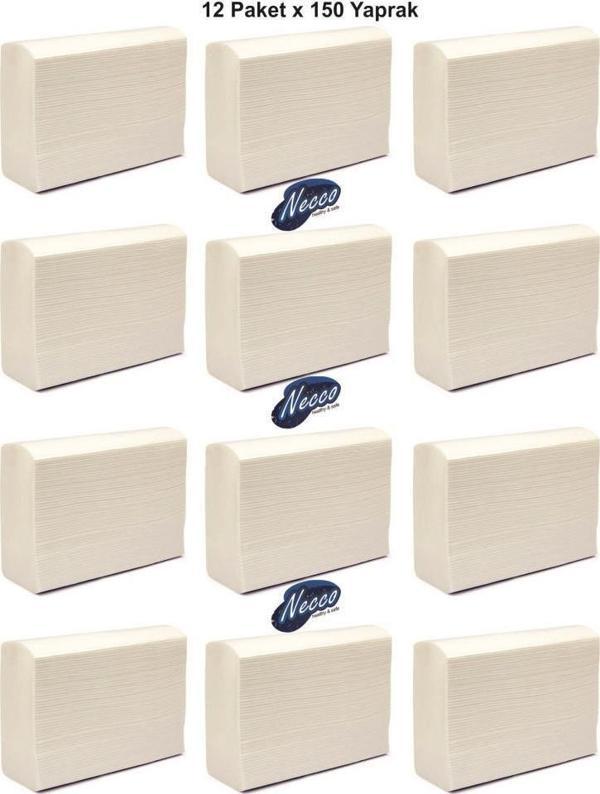 12 Pk. 150 Yapraklı Z Katlama Dispenser Havlu - Image 1