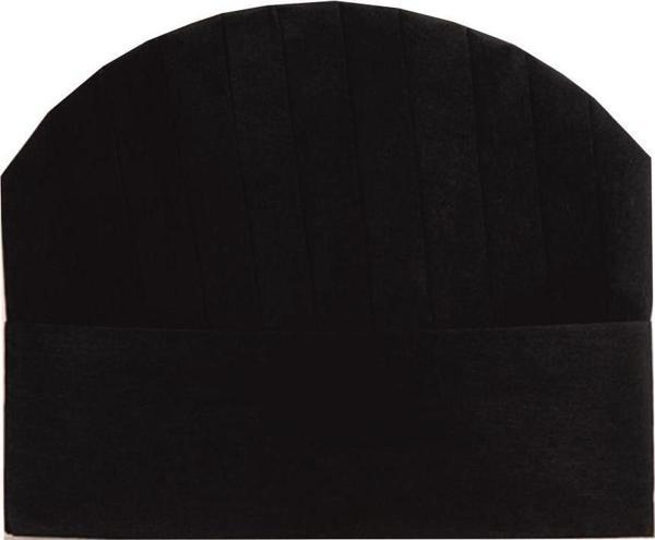 Tela Aşçı Kepi 23 cm. Siyah 100 Adet  - Image 1