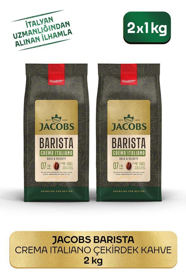 Jacobs Barista Editions Çekirdek Kahve Crema Italiano 2'li Paket ( 1 kg x 2) - Image 1