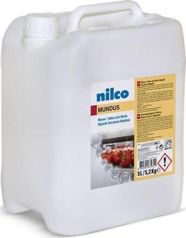 Nilco MUNDUS 5 L/5,2 KG MEYVE/SEBZE İÇİN KLORLU HİJYENİK DURULAMA ÜRÜNÜ - Image 1